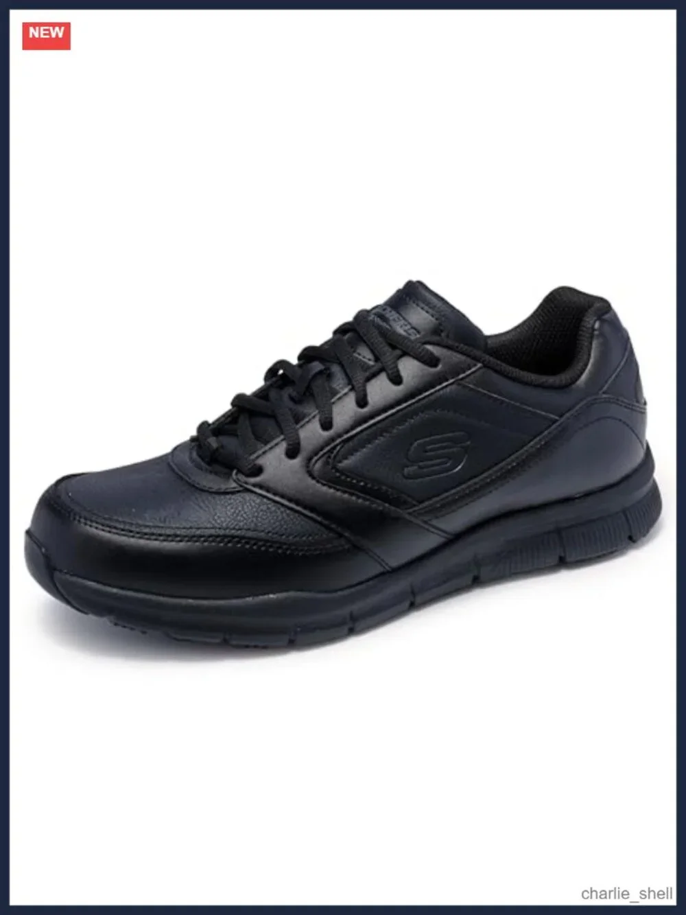 Skechers Nampa Lace Up Work Sneakers Slip Resistant Memory Foam